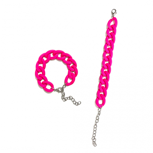 milk shake bracciale resina fucsia '23