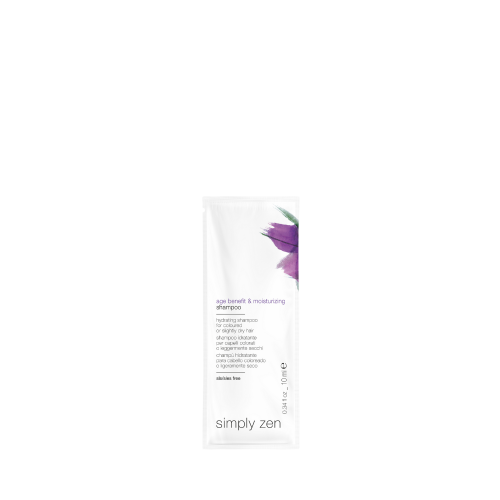 age benefit & moisturizing shampoo 10 ml