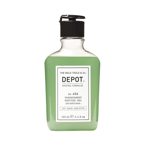 depot 406 transparent shaving gel brushless 100 ml