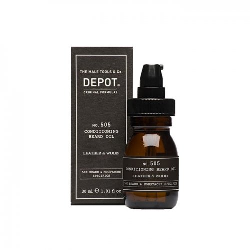 depot 505 conditioning beard oil leather & wood 30ml